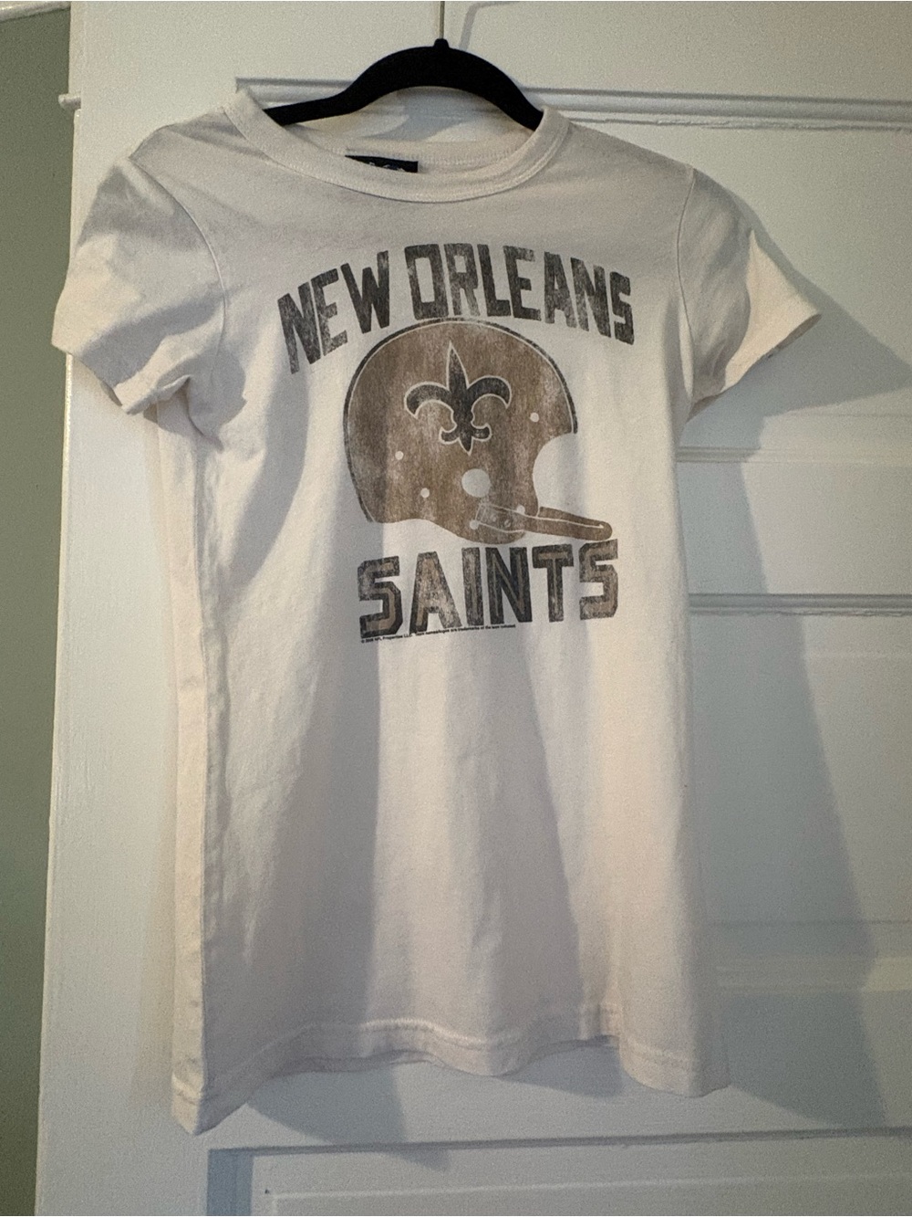 Junk Food Clothing White New Orleans Saints Graphic Tee